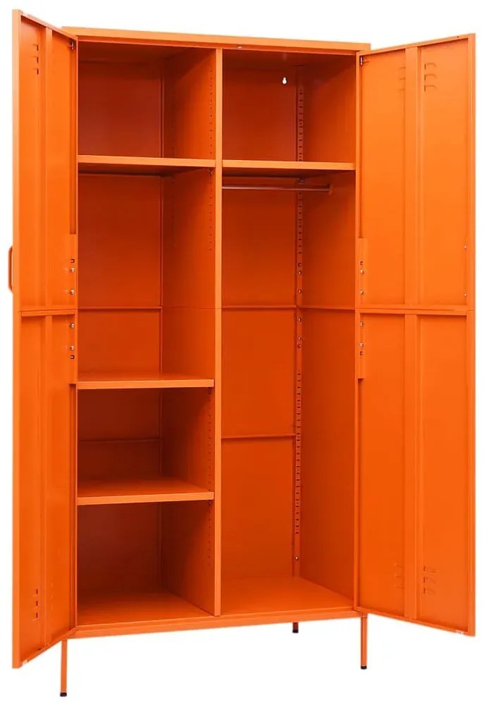 Pomarańczowa stalowa szafa wielofunkcyjna do garażu G6-W34