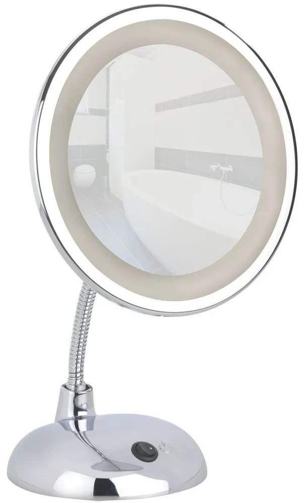 Lusterko kosmetyczne STYLE z podświetlaniem LED, powiększenie x3, WENKO