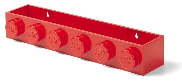 Dziecięca czerwona półka ścienna LEGO® Sleek