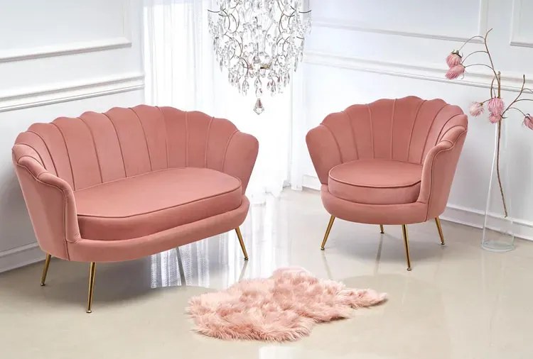 Zielona tapicerowana sofa glamour - Ilmsa 4X