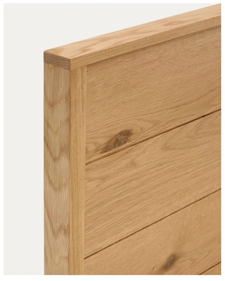 Łóżko jednoosobowe z litego drewna dębowego ze stelażem 90x190 cm Alguema – Kave Home