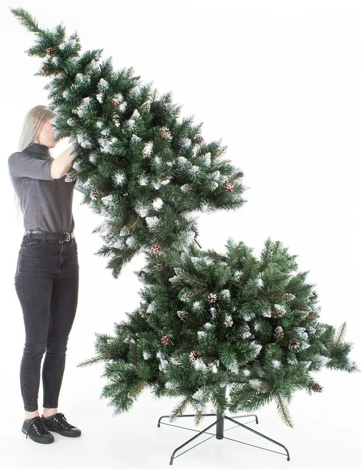 AmeliaHome Choinka bożonarodzeniowa Sosna zszyszkami Lemmy, 120 cm
