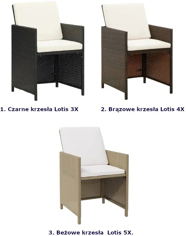 Zestaw czterech krzeseł ogrodowych - Leco 3X