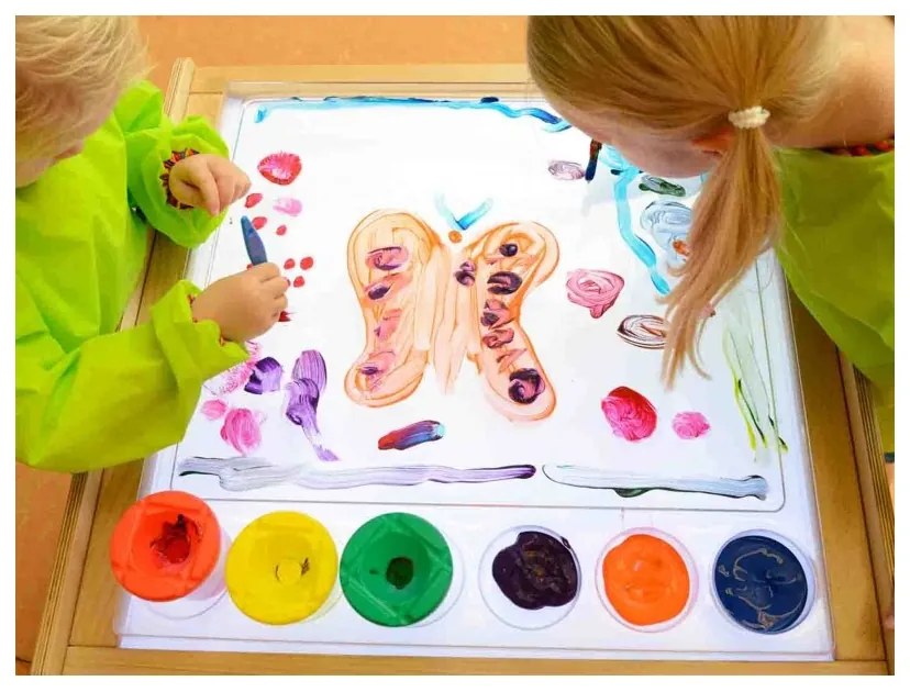 Masterkidz kwadratowa taca do malowania montessori