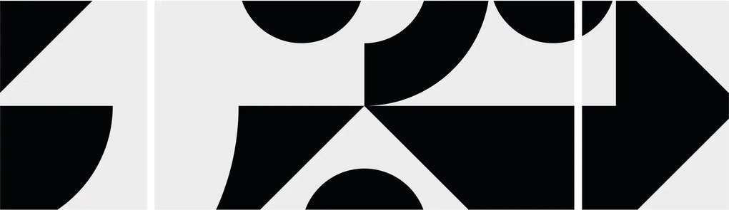 Obraz - Abstrakcja geometryczna N⁰1 (170x50 cm)