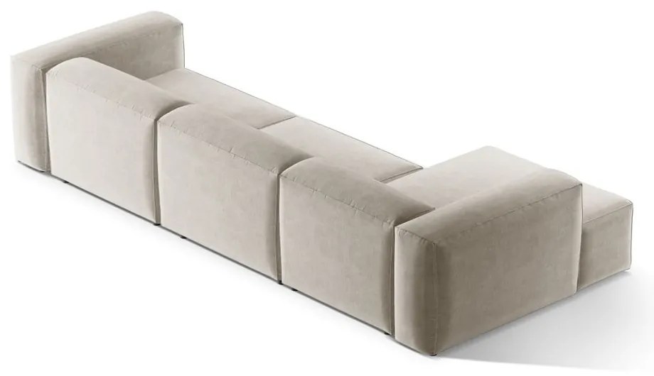 Beżowy narożnik (lewostronny/z szezlongiem) Bergamo – Cosmopolitan Design