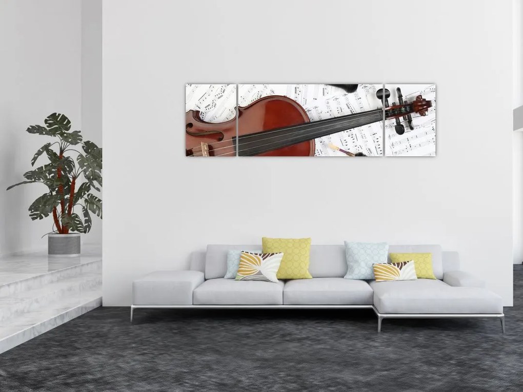 Obraz - Instrumenty muzyczne (170x50 cm)