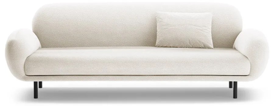 Biała sofa z materiału bouclé 208 cm Poppy – Micadoni