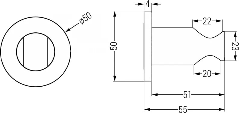 Mexen Kai uchwyt prysznicowy, czarny - 79351-70