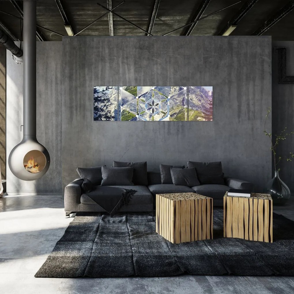 Obraz - Figura geometryczna (170x50 cm)