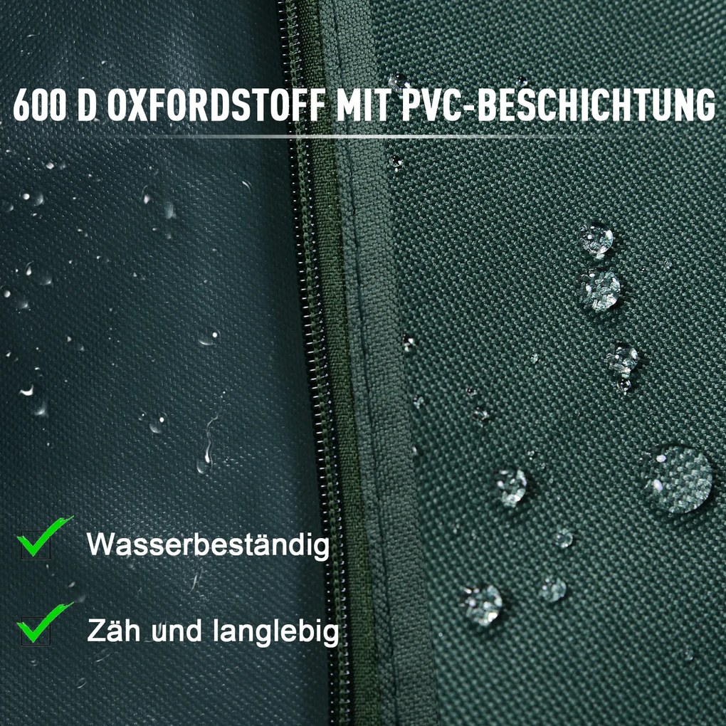 Outsunny Pokrowiec na Huśtawkę Ogrodową Zielony Wodoodporny Ochrona UV Tkanina Oxford 177x114x152cm | Aosom PL