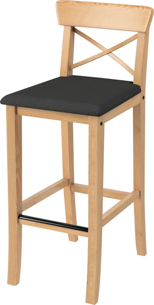 Pokrowiec na krzesło barowe Ingolf z tapicerowanym siedziskiem