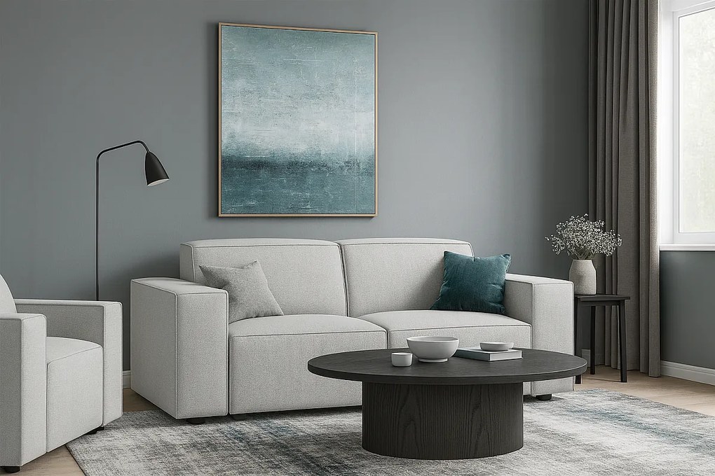 Cursal sofa 2 osobowa  204x102x70 cm jasno szary Raven 6