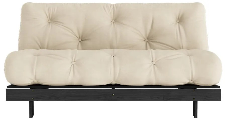 Beżowa rozkładana sofa 160 cm Roots Black Night – Karup Design