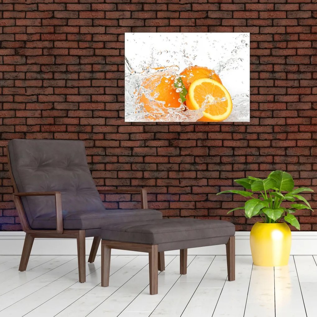 Obraz na szkle - Soczyste pomarańcze (70x50 cm)