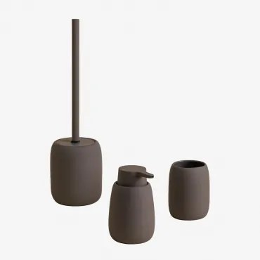 Zestaw Łazienkowy Firmy Aberden Szary Kret - Sklum