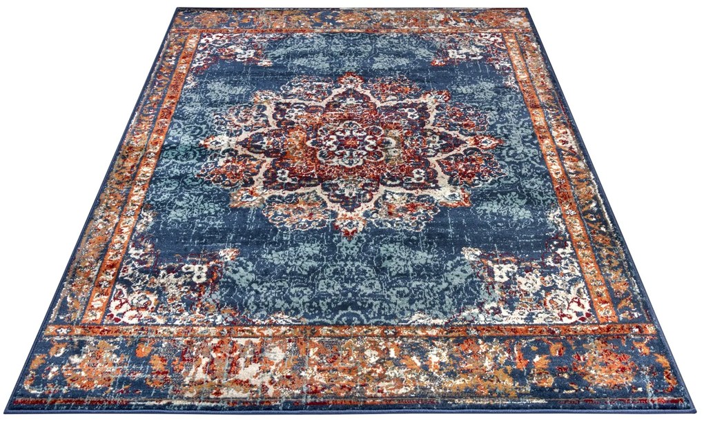 Dywan klasyczny Luxor Rozeta niebieski 120 cm x 170 cm