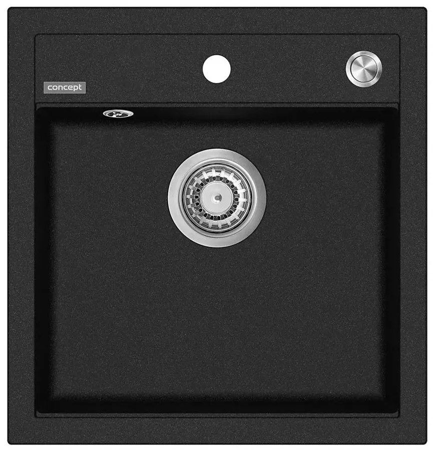 Concept DG00C50BC - Zlewozmywak kuchenny CUBIS 49x51 cm granit/czarny