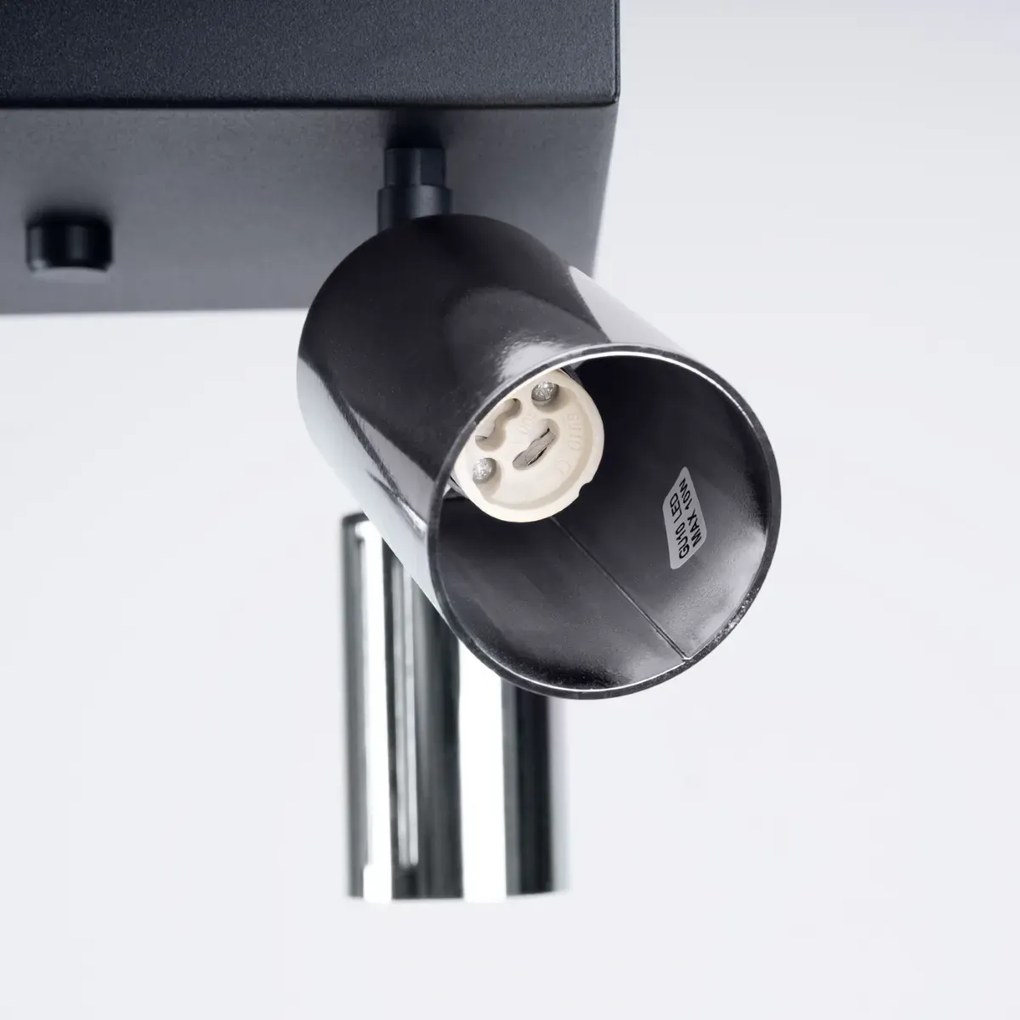 Plafon WINX 4 czarny/chrom SOLLUX LIGHTING