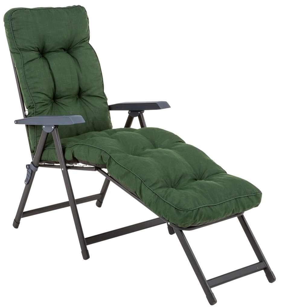 Leżak ogrodowy z podnóżkiem Lena Lounger Black Edition H024-32IB PATIO