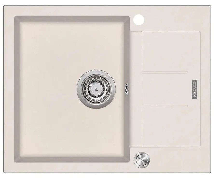 Concept DG05C45BE - Zlewozmywak kuchenny CUBIS 50x62 cm granit/beżowy