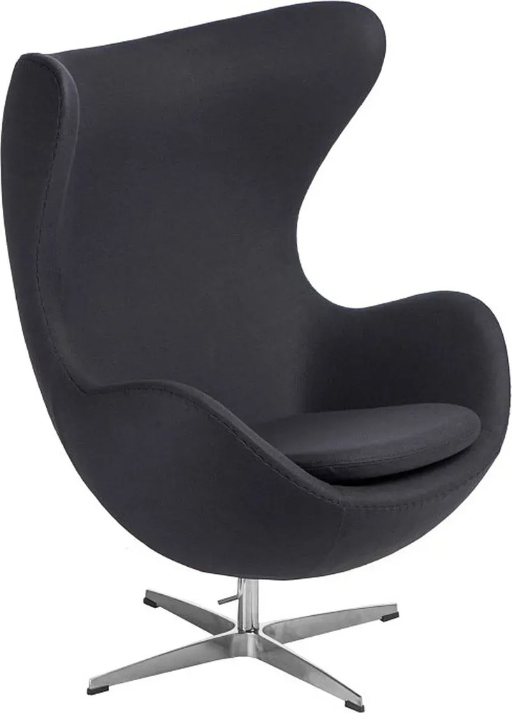 Fotel jajo obrotowy uszak 2 grafitowy - Z9-P12
