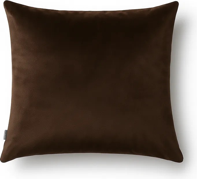 Brązowa, klasyczna poszewka z weluru Werona