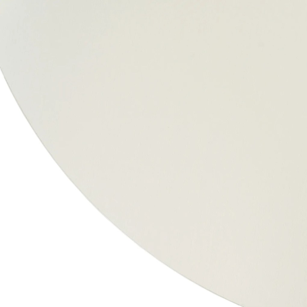 Stół Okrągły Rozkładany HARRY 102-142 cm Biały/Czarny Nowoczesny