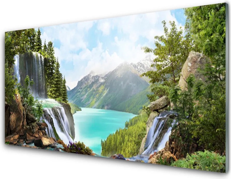 Panel Szklany Kaskada nad Błękitną Zatoką