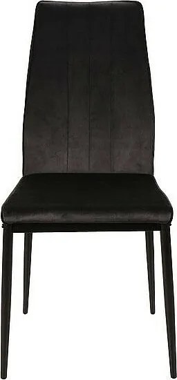 Krzesło tapicerowane ATOM VELVET czarne