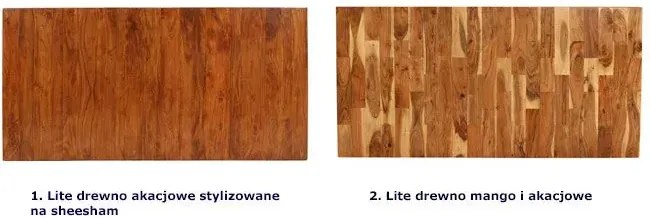 Brązowy stół z drewna akacjowego – Blaki