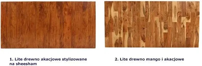 Brązowy stół z drewna akacjowego K2-T17