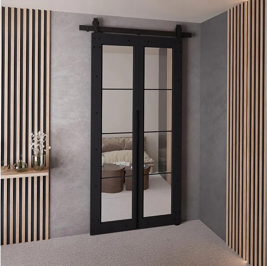 Drzwi Przesuwne QUDIO M6 Czarny 80