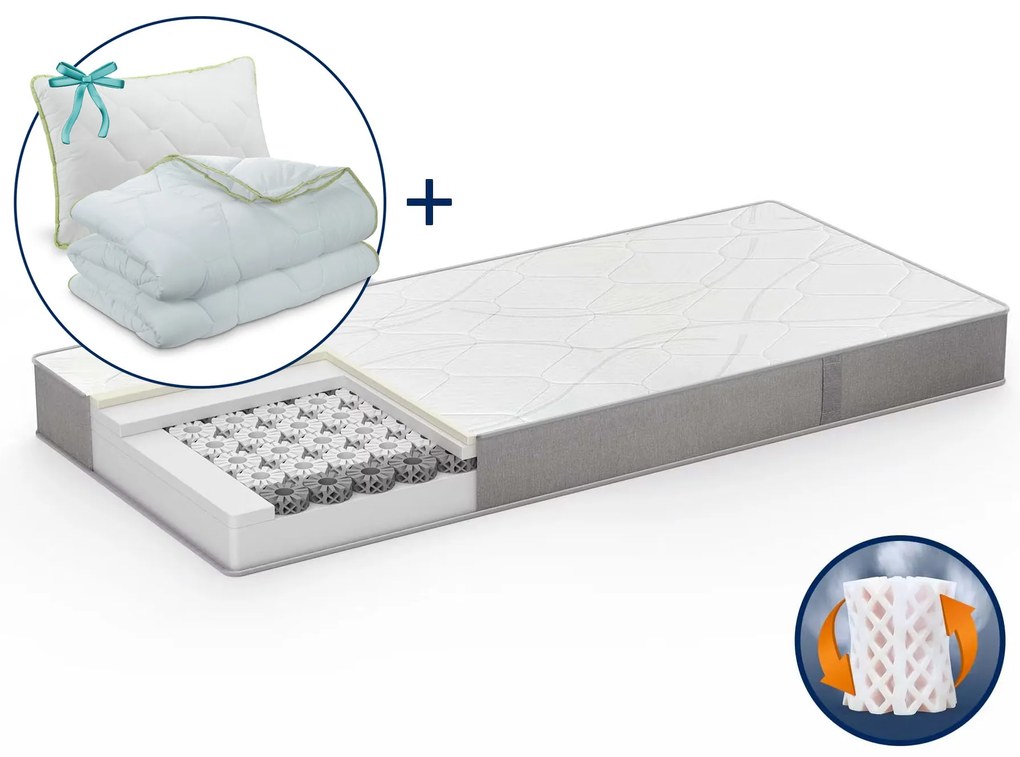 Materac piankowy Fresh Prima Silver 20cm 120x200 cm