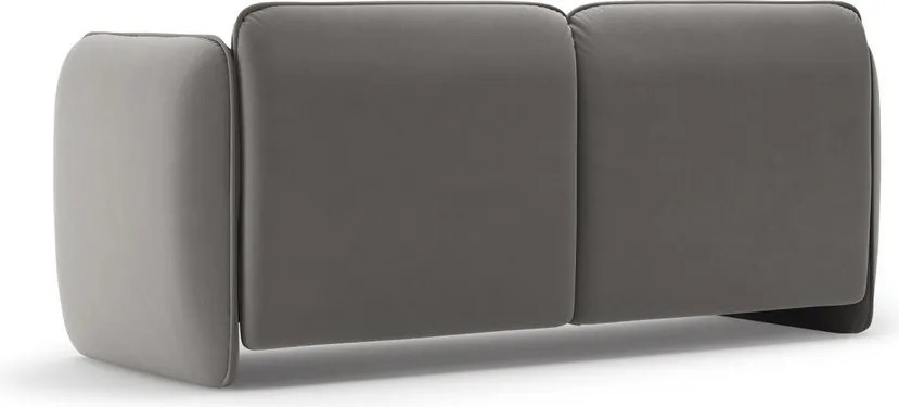 Ciemnoszara aksamitna sofa 168 cm Georgia – Micadoni