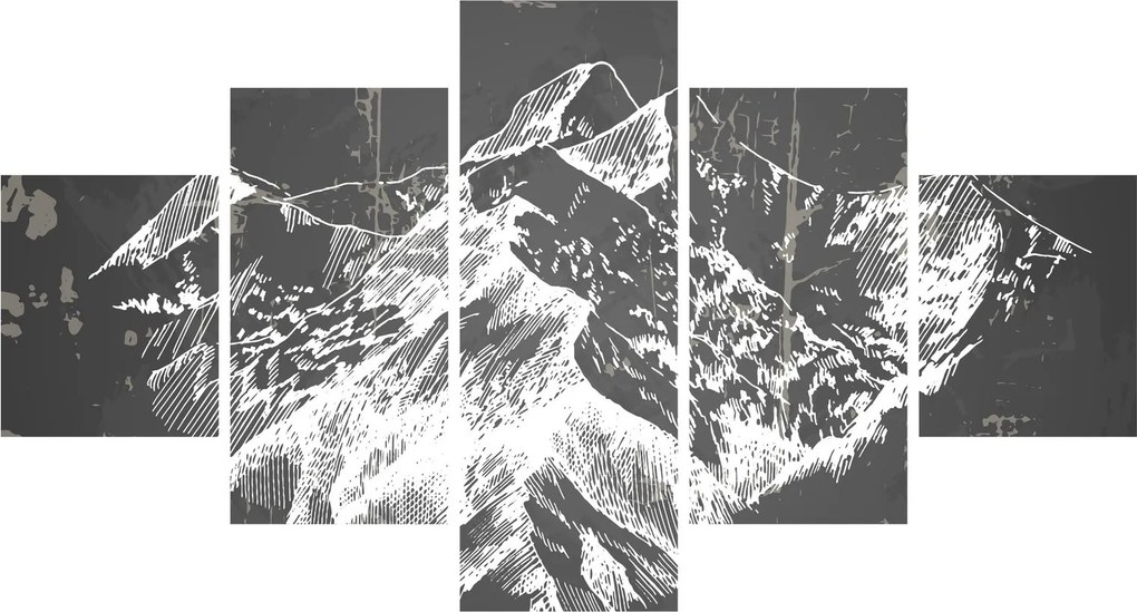 Obraz - Ilustracja gór (125x70 cm)