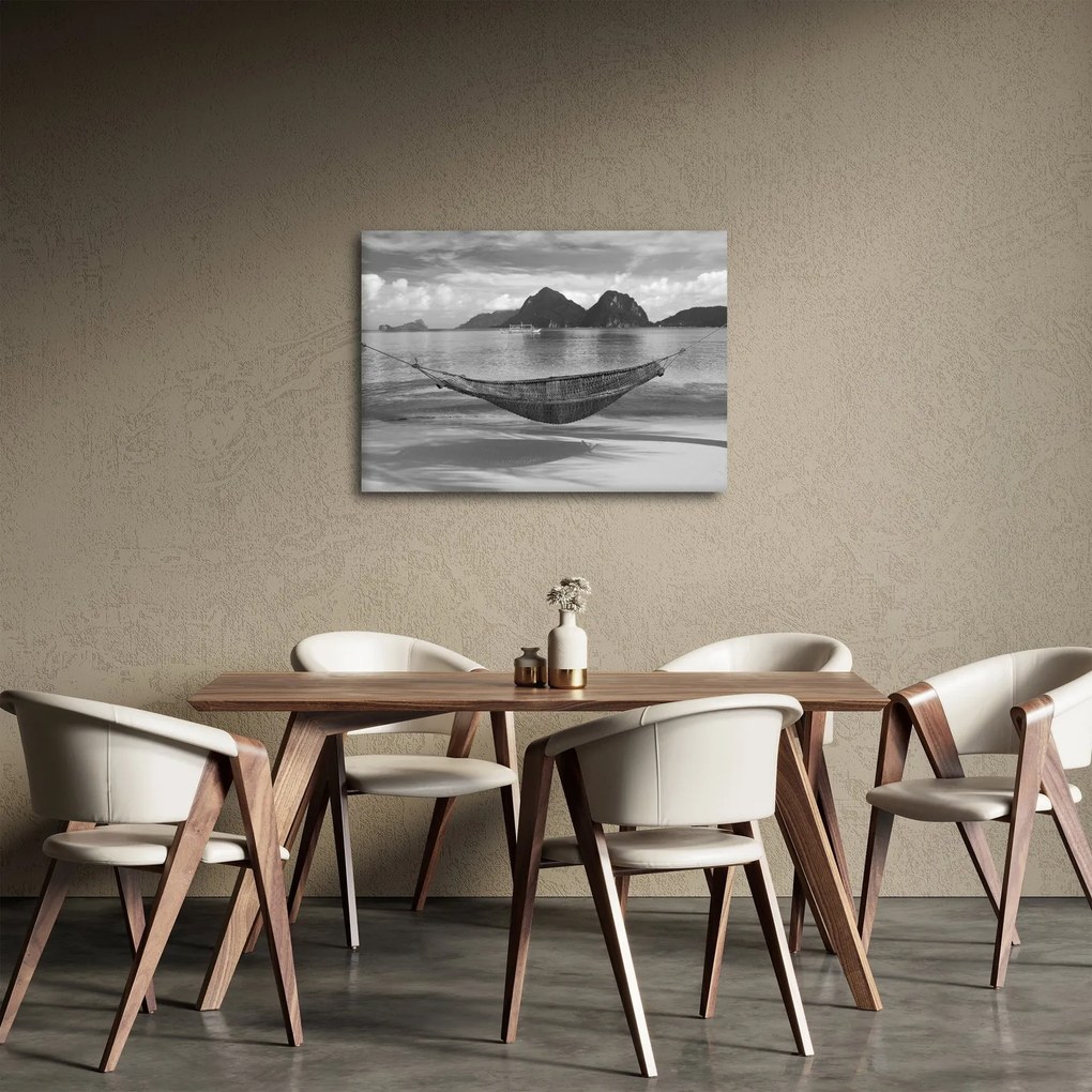 Obraz - Hamak na plaży (70x50 cm)