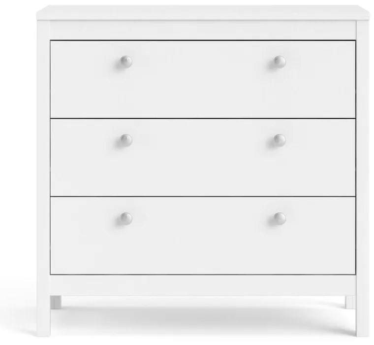 Biała niska komoda 82x80 cm Madrid – Tvilum
