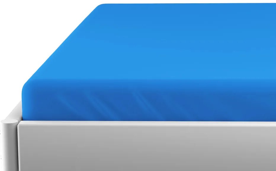 PrzytulneMieszkanie.pl Prześcieradło jersey do łóżeczka dziecięcego EXCLUSIVE 70x140 cm królewski niebieski