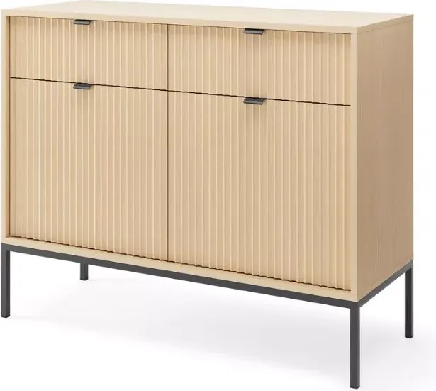 Cubero komoda 104 cm nowoczesna z szufladami i półkami