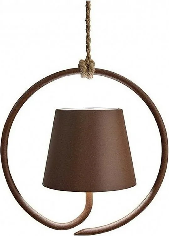 Lampa wisząca LED Poldina Corten, ładowalna i ściemnialna