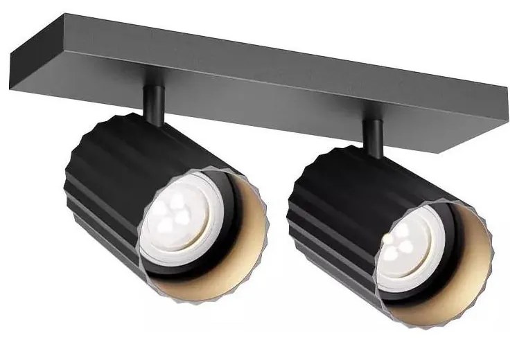 Redo 01-3403 - Oprawa punktowa DELPHI 2xGU10/7W/230V czarna