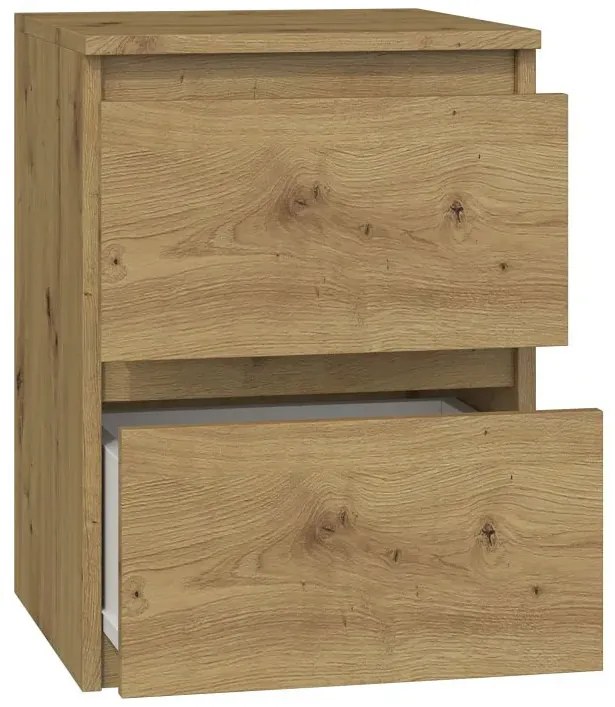 Szafka nocna z dwoma szufladami Lanilo 2X - dąb artisan