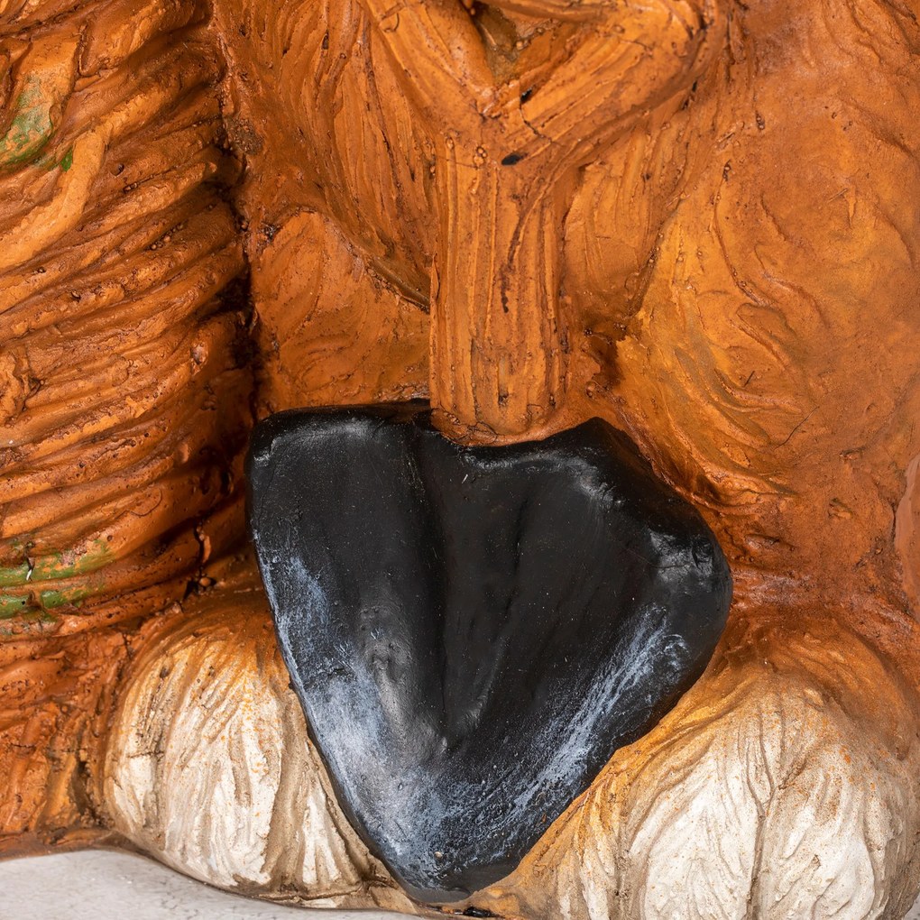 Outsunny Doniczka, zając z wiklinowym koszem, odporny na warunki atmosferyczne, 45x27x50cm, Brązowy