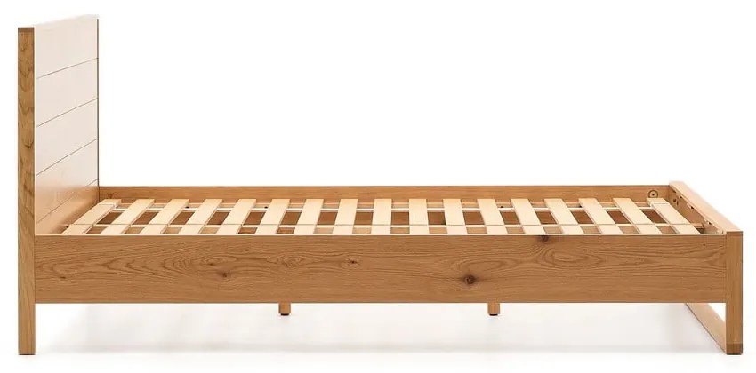 Łóżko jednoosobowe z litego drewna dębowego ze stelażem 90x190 cm Alguema – Kave Home