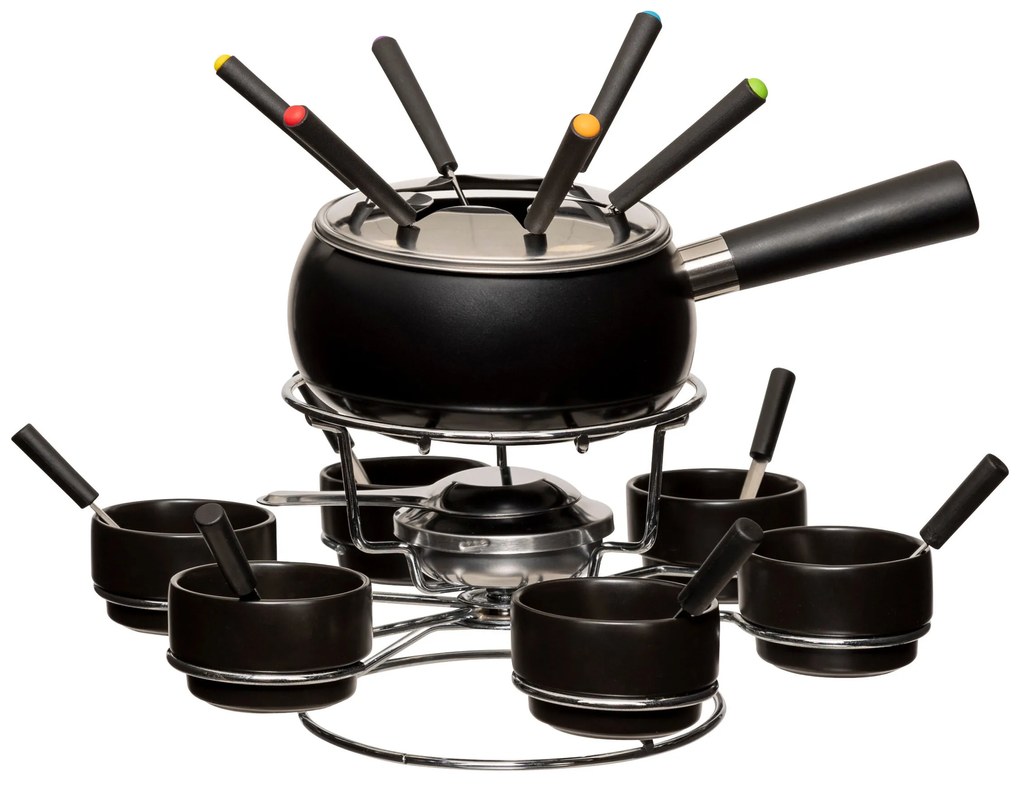 Zestaw do fondue obrotowy na 6 osób, ceramiczny