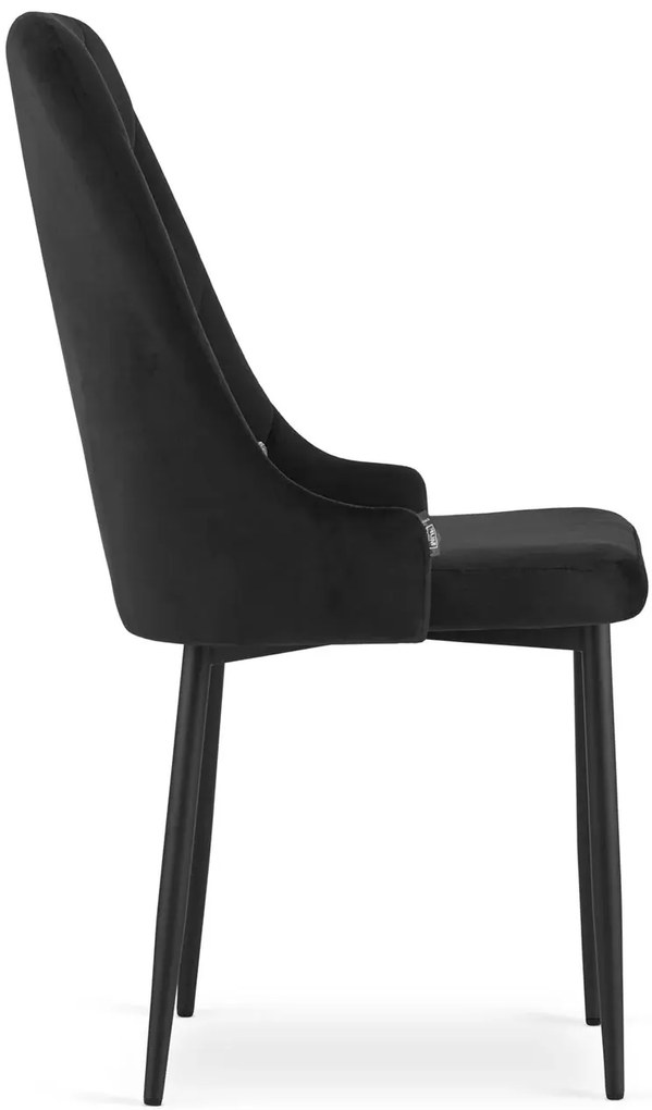 Czarne stylowe krzesło w stylu glamour S4-A60