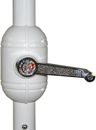 Półokrągły parasol balkonowy 270 cm terakota + podstawa