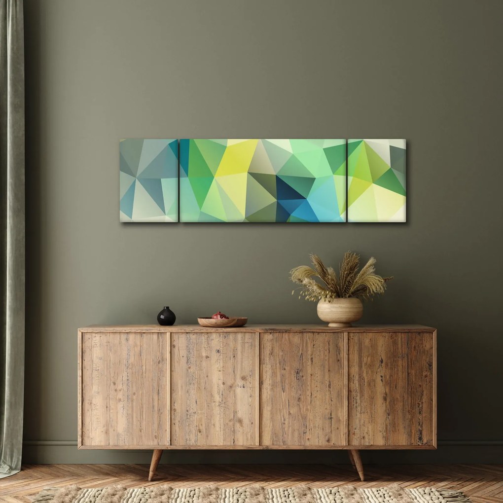 Obraz abstrakcji geometrycznej (170x50 cm)