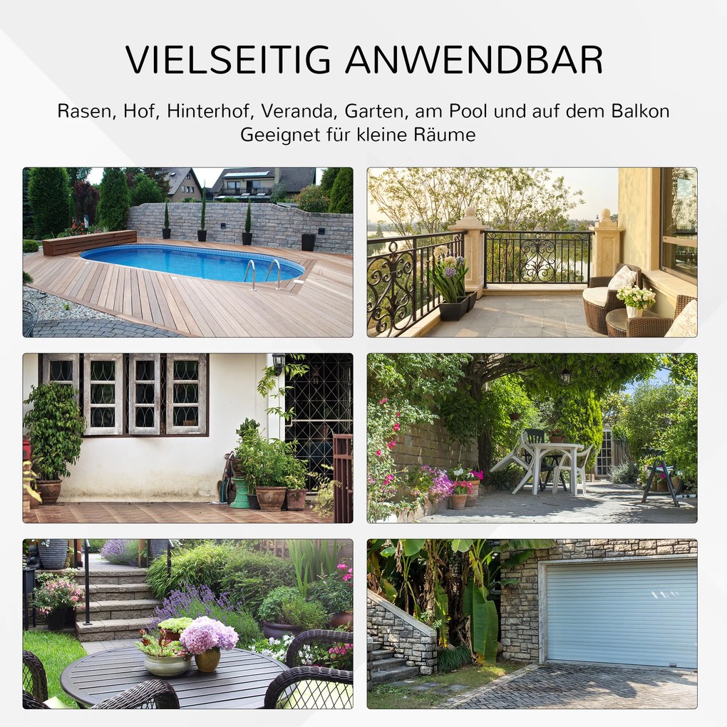 Outsunny Stół Ogrodowy Okrągły Składany Ø68 cm Stalowy Stół Kempingowy Balkonowy Praktyczny Design | Aosom PL